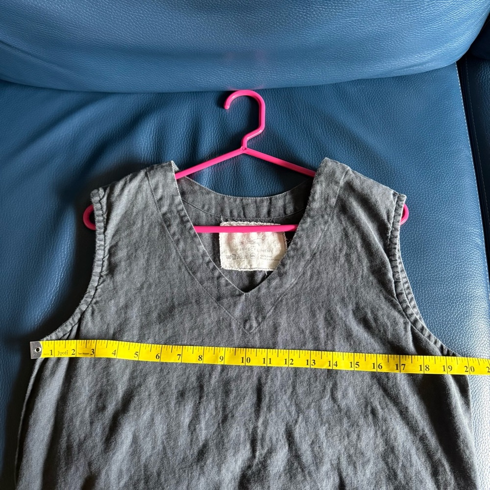Notperfectlinen NPL linen tunic dress in beautiful blue gray size M/L. Pockets! - Picture 5 of 5